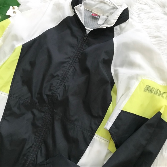 Nike Jackets Coats Vintage Mens Black Yellow Windbreaker